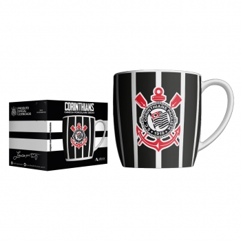 Caneca Corinthians Democracia Preto 360 ML