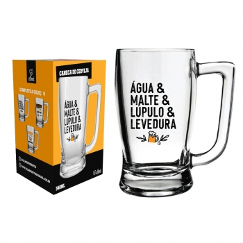 Caneca Cerveja Happy Beer Água Malte 340 ML