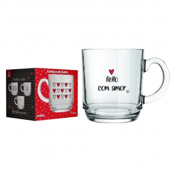 Caneca Aspen Love Feito Com Amor 300 ML