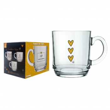 Caneca Aspen Love Gold Café Com Amor 300 ML