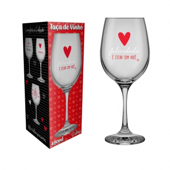 Taça Barone Água Love Felicidade 490 ML