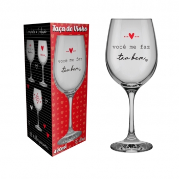 Taça Barone Água Love Você me Faz 490 ML