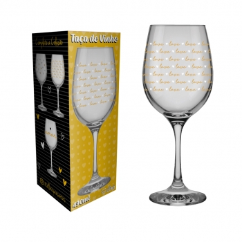 Taça Barone Água Love Gold 490 ML