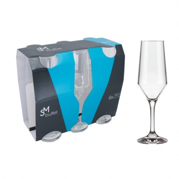 Taça Champagne Buffet 186 ML Luva Com 6