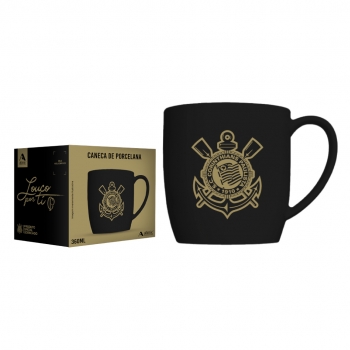 Caneca Porcelana Corinthians Louco por Ti 360 ML