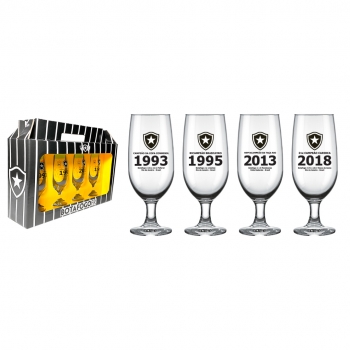 Taça Cerveja Floripa Botafogo 300 ML Luva com 4 unid.