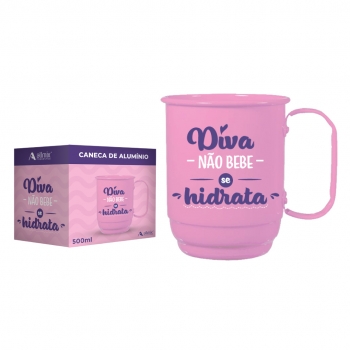 Caneca Alumínio 500 ML "DIVA"