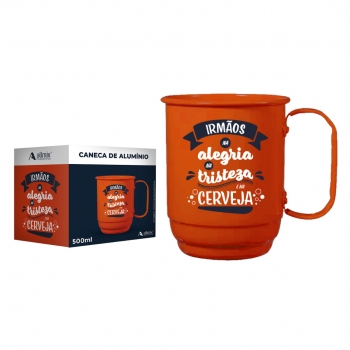 Caneca Alumínio 500 ML Irmãos Luva Com 1