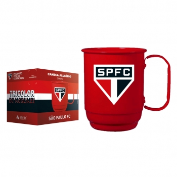 Caneca Alumínio Vermelha 500 ML Símbolo São Paulo