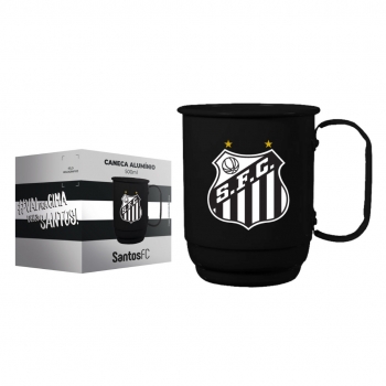 Caneca Alumínio Preta 500 ML Símbolo Santos