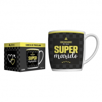 Caneca Urban 360 ML Família Luva Com 1 - Super Marido