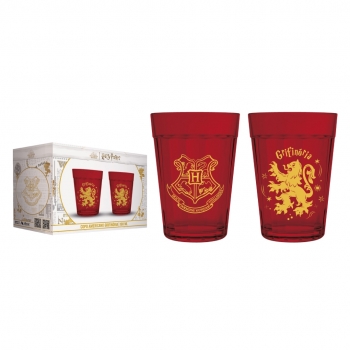 COPO AMERICANO PRIME HARRY POTTER CASAS 190 ML LUVA COM 2 - GRIFINORIA