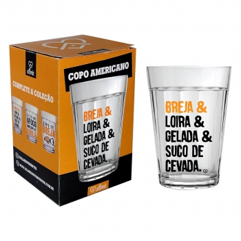 Copo Americano Happy Beer - Breja E Loira 190 ML