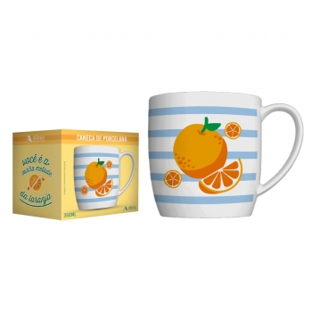 Caneca Urban Frutas 360 ML Luva com 1 - Você É A Metade Da Minha Laranja