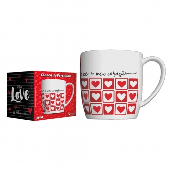 CANECA PORCELANA URBAN 360 ML LOVE LUVA COM 1 - UM BOM CAFEZINHO