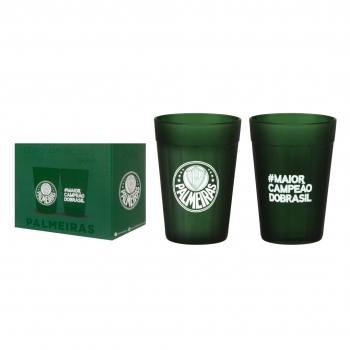 Copo Americano Prime Palmeiras 190 ML Luva com 2 unid