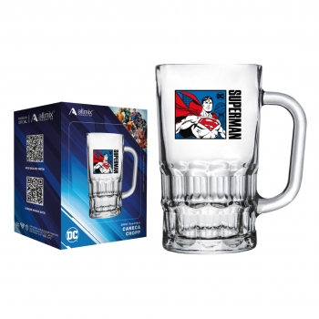 Caneca Cerveja DC Legendary 340 ML Super Homem Luva Com 1