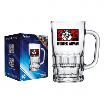 Caneca Cerveja DC Legendary 340 ML Mulher Maravilha Luva Com 1