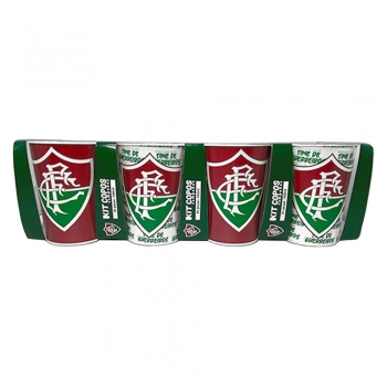 Copo Plástico Fluminense 450 ML Luva Com 4 Unid