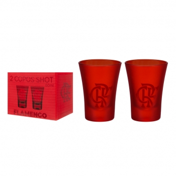 Copo Shot Prime Flamengo Vermelho 60 ML Kit com 2 unid