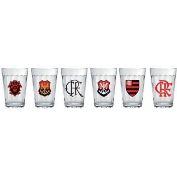 Copo Americano Flamengo 190 ML Kit com 6 unid