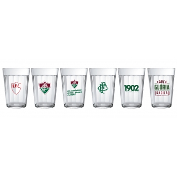 Copo Americano Fluminense 190 ML Luva com 6 unid