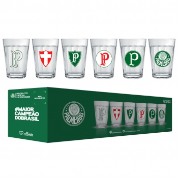 Copo Americano Palmeiras 190 ML Luva com 6 unid